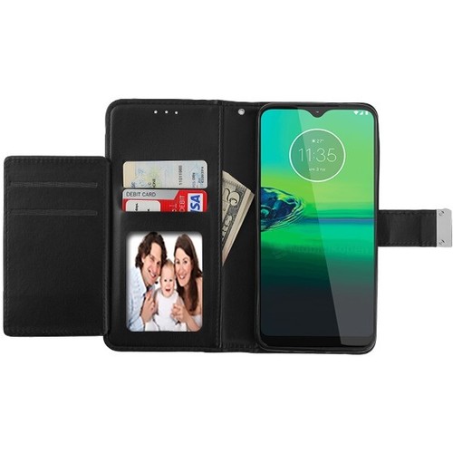 Funda magnética de cuero billetera abatible para Motorola Moto G8 PLAY - Imagen 8 de 32