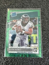 2020 Donruss Optic Jalen Hurts Green Velocity Prizm Rated Rookie Card RC #164