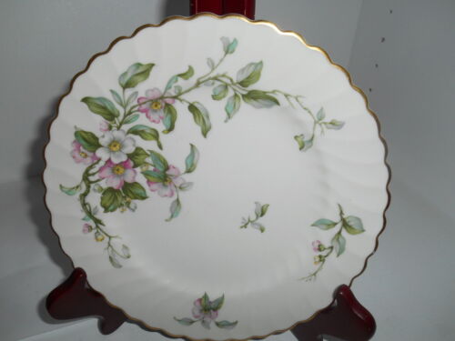 Juego de vajilla de porcelana con flor de manzano SIRACUSA de 18 piezas platos tazas platillos borde dorado - Imagen 3 de 7