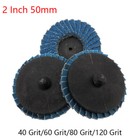 2 Inch 50mm Flap Sanding Disc Mini Grinding Wheel Metal Rust Removal 40-120 Grit