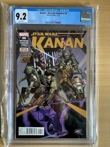 KANAN THE LAST PADAWAN #6 CGC 9.2 FULL SABINE WREN & REBELS COVER & APPEARANCE