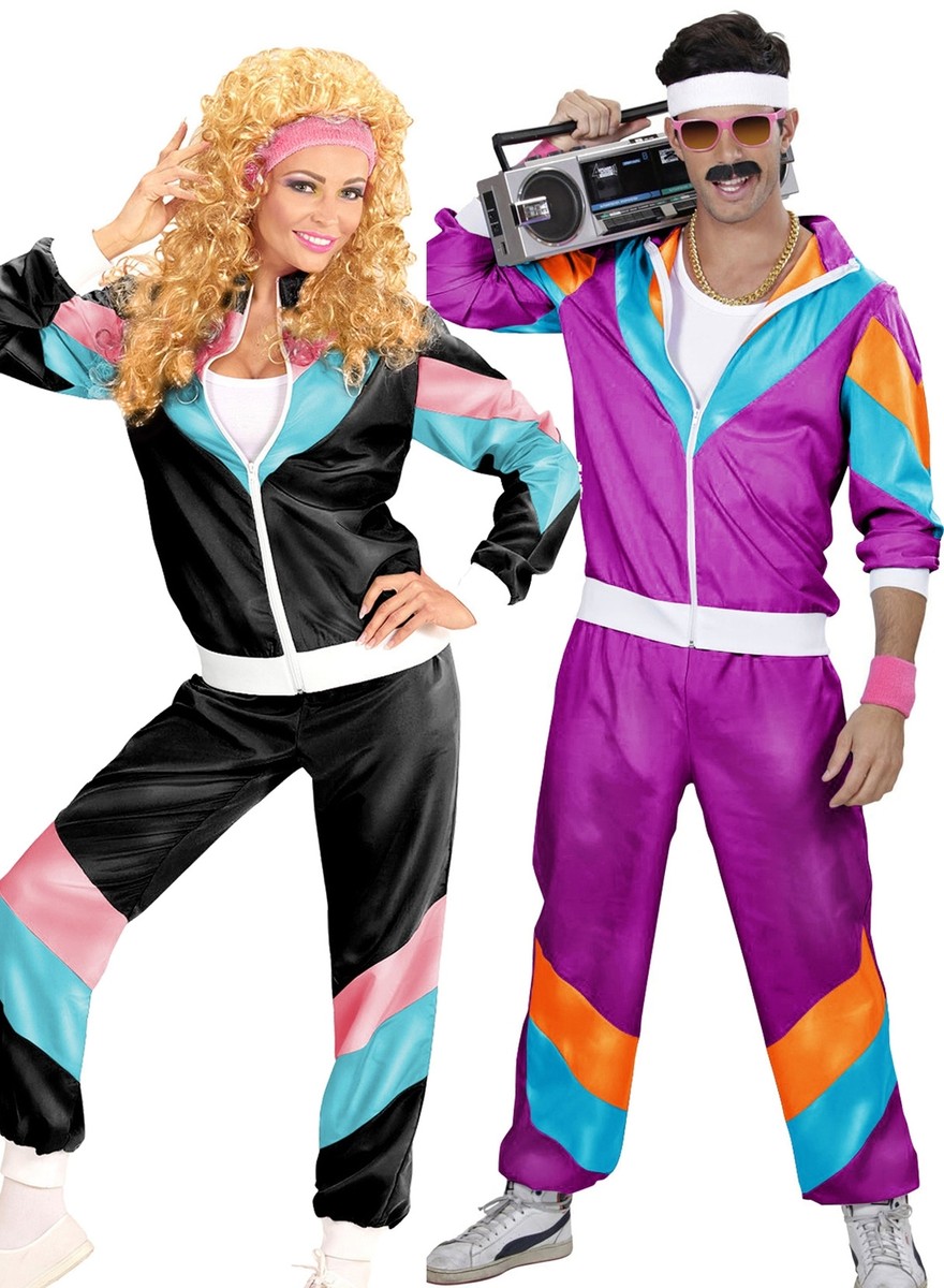 Couple 80s Shell Suit Tracksuit Costume 1980s Height of