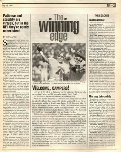 Sporting News magazine, Football, 7/14/97, Brett Favre, Green Bay Packers ~ VG - Picture 8 of 10