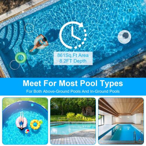 Cordless Robotic Pool Vacuum Cleaner Automatic Intelligent Navigation Self-Park - Picture 7 of 17