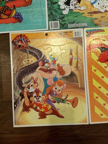 Vintage Frame Tray Puzzles Lot of 5 Garfield Superman Rescue Rangers Darkwing - Picture 6 of 7