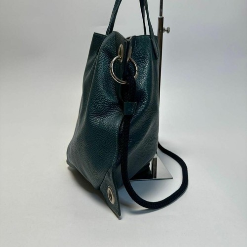 MM6 Maison Margiela Stitched Grained Leather 2-Way Shoulder Tote Bag USED - Picture 3 of 7