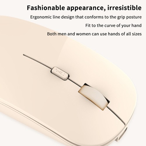 2.4G Wireless Mute Mouse USB Optical Ergonomics Laptop Mouse Office Business - Picture 2 of 13