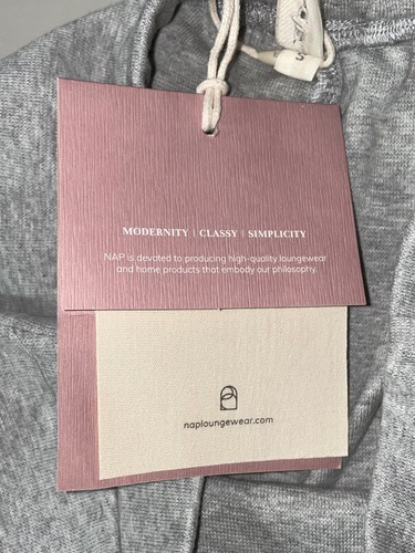 Nap Loungewear Women's Wide Leg Cropped Sweatpants Misty Heather Gray Size Small - Picture 6 of 11