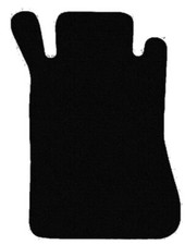 Velour Schwarz Fußmatten, FAHRER Teppich für Mercedes CLC 2008-2011 14xRand
