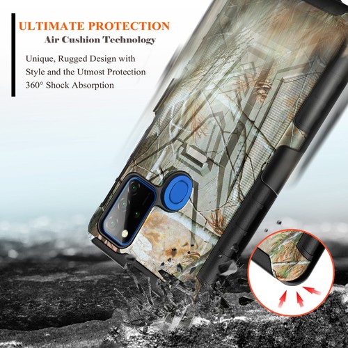 For BLU G91 / V91 Case Holster Clip Kickstand Phone Cover With Tempered Glass - Picture 13 of 26