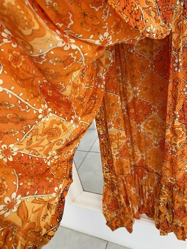 Nine Lives Bazaar Dress Women’s Size AU 8-10 / US 4-6 Boho Retro Marigold Orange - Picture 11 of 16