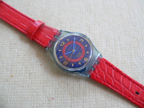 Damen Swatch Uhr Gin Rosa LN115 von 1992 - Bild 2 von 11