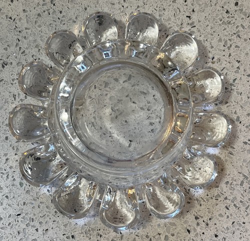 Vintage Kosta Boda Krinolin Glass Small Bowl Ashtray Goran Warff Crystal Sweden - Picture 4 of 8