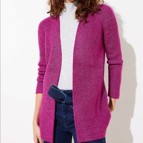 Women's NWT LOFT Purple Berry Cardigan 