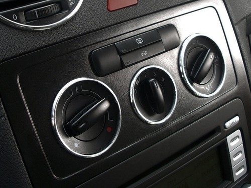 Per VW Caddy 2003-2010 Anillos de aluminio pulido al panel de control x3 - Picture 6 of 10