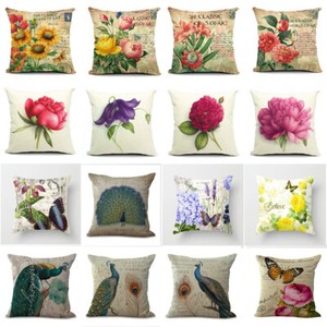 18-034-Retro-Flower-Pillow-Case-Sofa-Throw-Cushion-Cover-Cotton-Linen-Home-Decor
