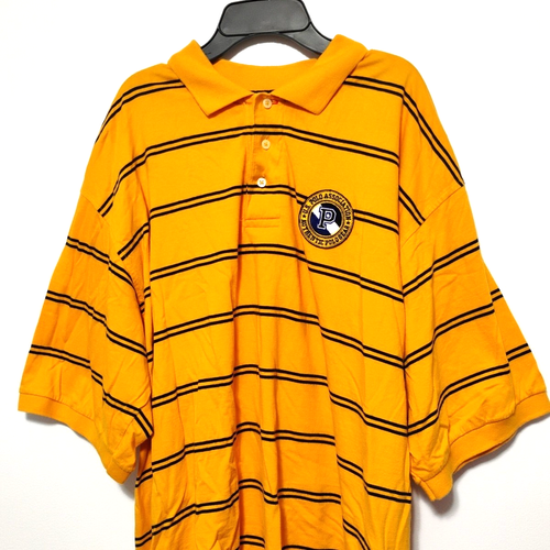 Men’s XL Striped Polo Shirt Short Sleeve Casual Embroidered Logo Top - Picture 4 of 4