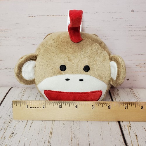 Sock Monkey Baby Starters Book Plush Crinkle Mirror Sensory Infant Soft  - Bild 10 von 11