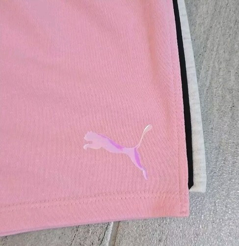 PUMA Big Girls Core Pack French Terry Athletic Short Active Size M & XL Pink NWT - Picture 5 of 7