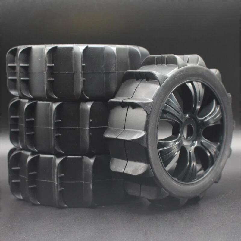 1/8 RC Off Road Paddles Tires Sand Snow Buggy tyres 120mm & Hex 17mm Wheels 4pc - Image 2 of 4