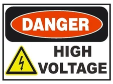 Danger High Voltage Sticker Safety Sticker Sign D180 OSHA