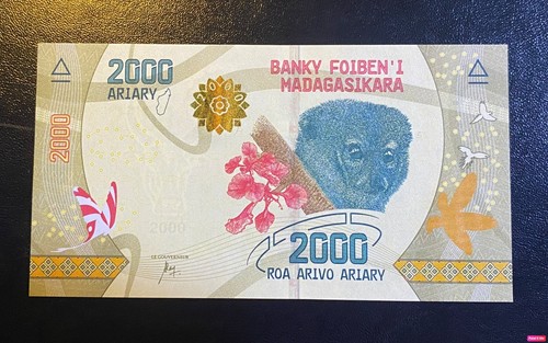 Billete de Madagascar, Ariary 2000, 2017 P-101, UNC - Imagen 1 de 2