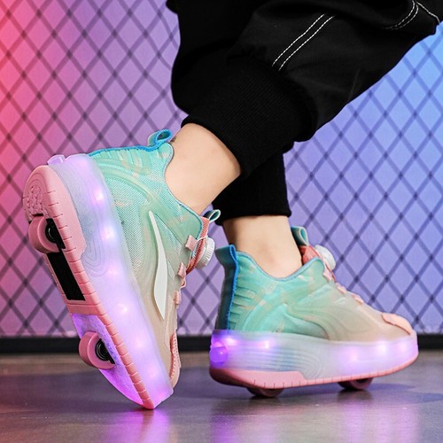 Roller skates kid 2 wheels snekers boy trainer girl sport light up skating shoes - Picture 4 of 15