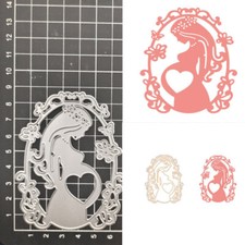 Troqueles de corte de metal para mujer embarazada decoración álbum de recortes molde corte estampado plantilla