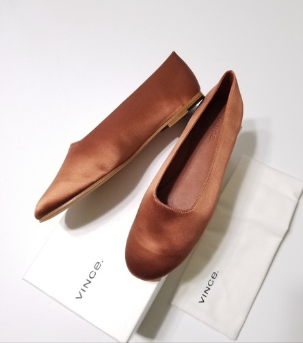 NIB Vince Maxwell Italian Satin Ballet Flat in Salmon Size 5.5, 6.5, 7.5, 8 $225 - Picture 1 of 16
