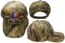 TRUMP 2024 Liberty or Death 2nd Amendment Skull WOODLAND CAMO Hat Ball Cap