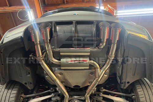 For 15-20 BMW F80 M3 F82 M4 Stainless Steel Muffler Quad Tips Axle Back Exhaust - Picture 11 of 24