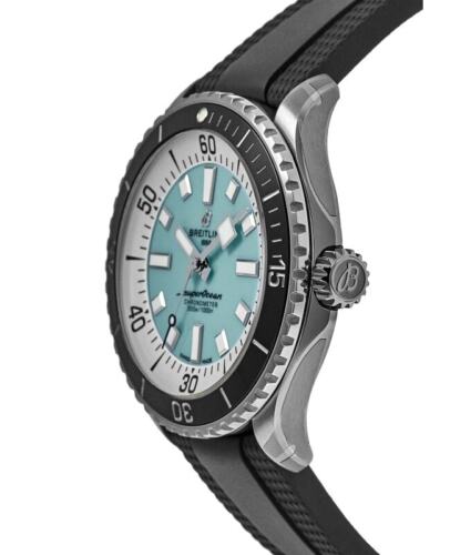 Nuevo reloj Breitling Superocean automático 44 esfera turquesa para hombre A17376211L2S1 - Imagen 3 de 5