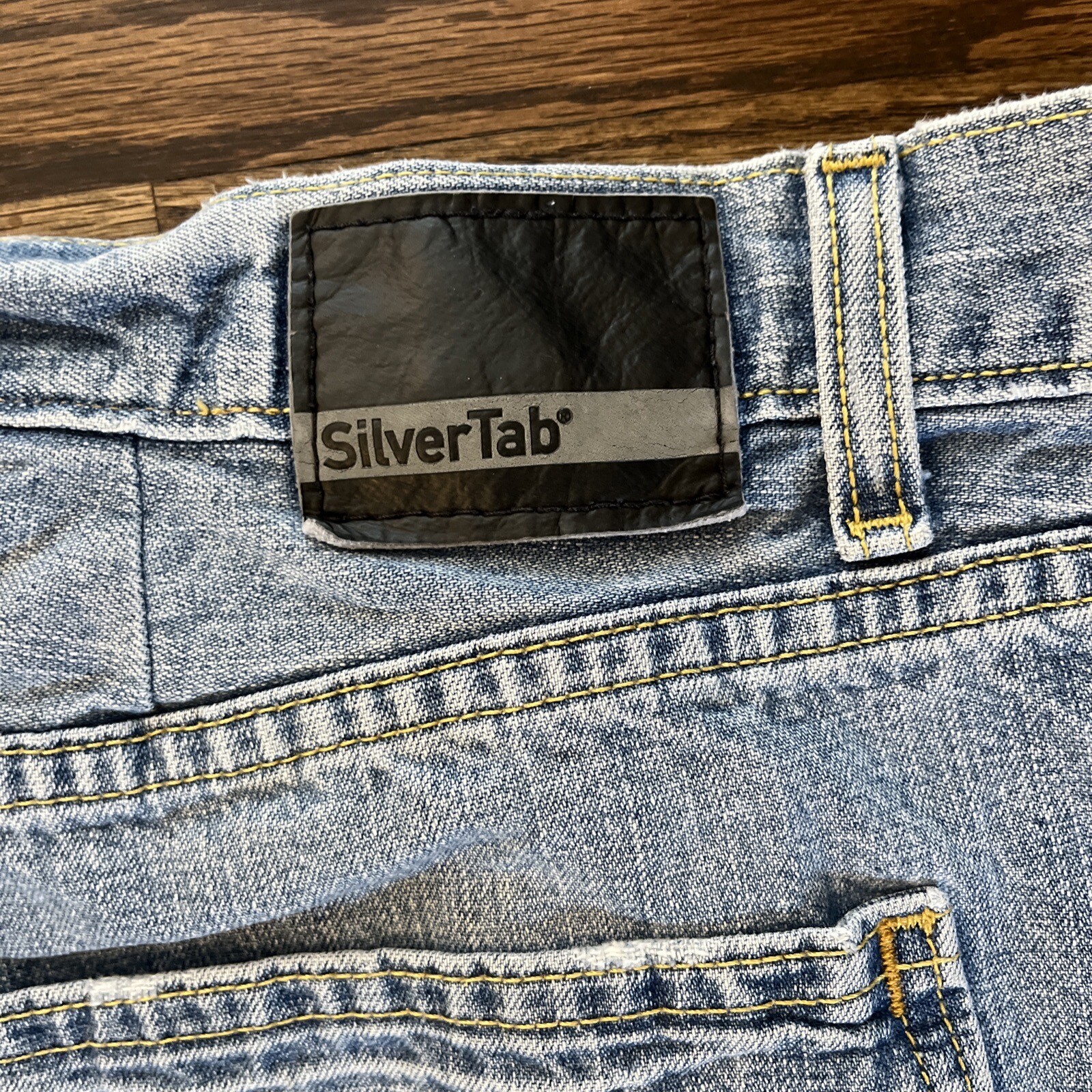 Levis Silvertab Baggy Jeans Blue Denim Y2K Wide Leg 38 X 30.5 Vintage Skater - View 13