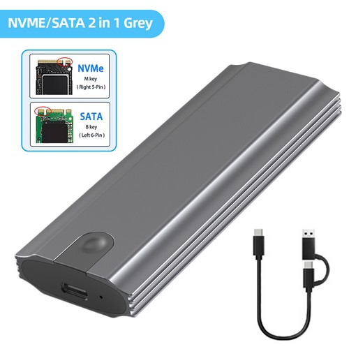 Custodia SSD Blueendless Dual Protocol M2 Custodia NVME M.2 a USB Tipo C 3.1 SSD - Photo 8/17