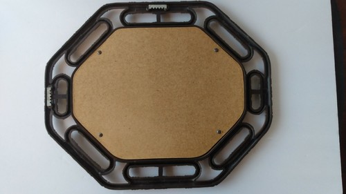 MCM Homco Faux Bamboo Wicker Rattan Brown Wall Mirror 1983 VTG Made in USA - Picture 2 of 9
