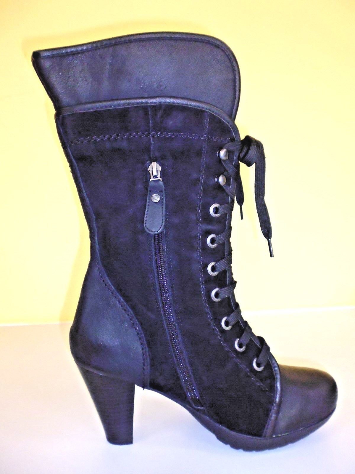 Zapatos botas botines plataforma cuero V. marc zapatos negro Gr. 41 (7,5) Zapatos botas botines plataforma cuero V. marc zapatos zapatos zapatos negro Gr. 41 (7,5) despacho de tienda