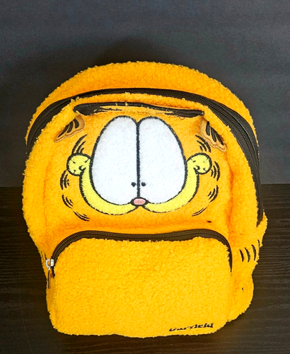 SELTENE Garfield Nickelodeon Plüsch Chenille Orange Mini Büchertasche Neu mit Etikett - Bild 5 von 14