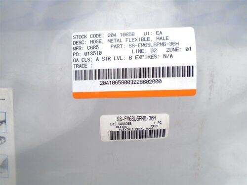 SWAGELOK - SSFM6SL6PM636-H - 36 x 3/8 Braided Stainless Hose 3/8 Tube x 3/8 Male - Picture 2 of 12