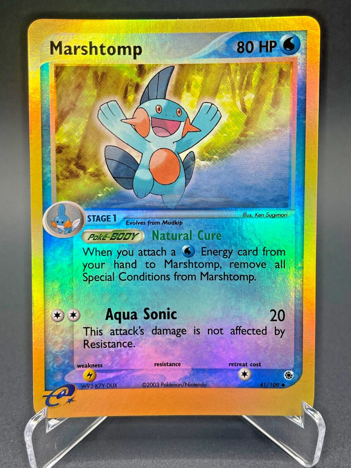 Pokemon Marshtomp 41/109 Ruby and Sapphire Reverse Holo-NM