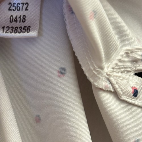 Polo de golf FootJoy XL para hombre blanco elástico punto geométrico TPC Twin Cities ProDry - Imagen 5 de 13