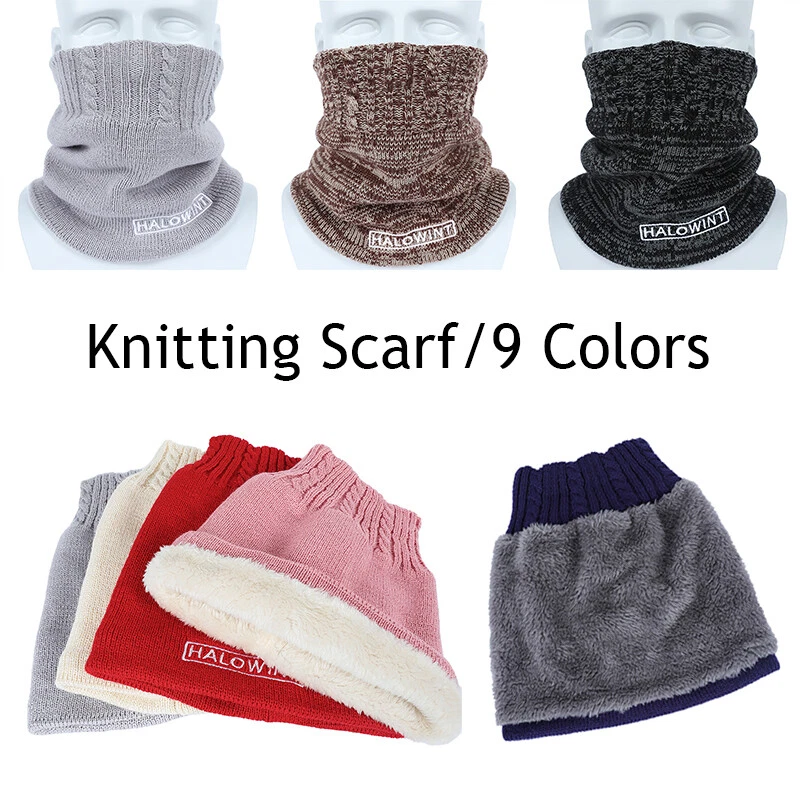 Winter Warm Knit Neck Warmer Circle Wrap Thermal Fleece Snood Scarf Shawl Women↗ - Image 4 of 4