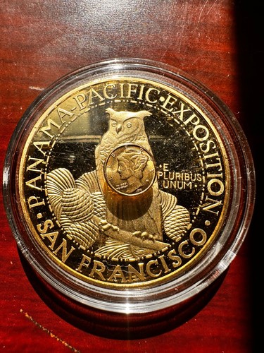 Huge 2 INCH Liberty Head Eagle Silver & 24K 999 Gold Coin Bullion Round Set of 2 - Picture 2 of 2