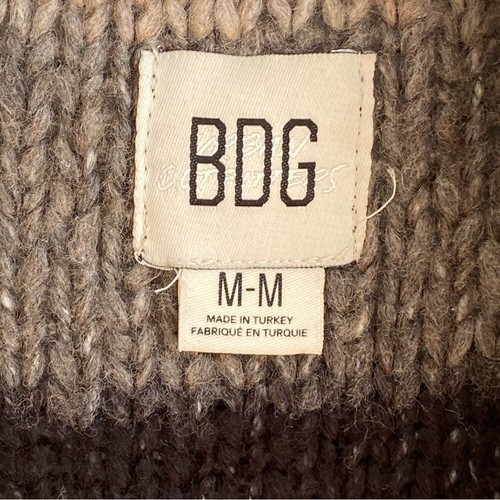 BDG Striped Cardigan 3/4 Sleeve Knit Sweater Women's Medium - Picture 3 of 6