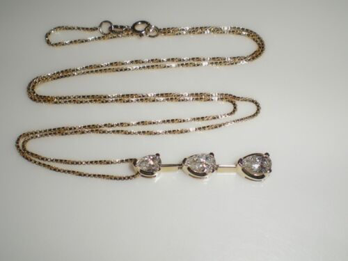 KAY Jeweler 14K Yellow Gold PAST PRESENT FUTURE 1ct Diamond Necklace ๐ BEAUTY - Picture 16 of 24