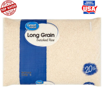 Long Grain Enriched Rice 20lb Gluten Free Heart Healthy No Artificial Additives