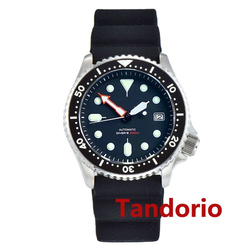 20ATM Diver Tandorio 41mm NH35A Auto SKX Men Watch Sapphire Glass Date Luminous - Picture 26 of 48