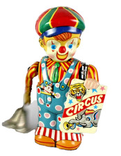 1950's TK Nomura "Circus Boy" Tin Litho Wind Up Toy Japan
