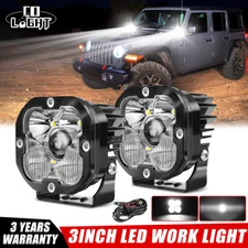 3'' INCH LED Work Light Bar Laser Spot Pods Offroad Driving Lamp ATV Motorcycle