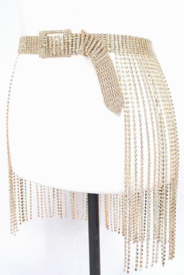 BNWT Rhinestone Buckle Iconic Curtain Chain Belt | eBay display picture 1