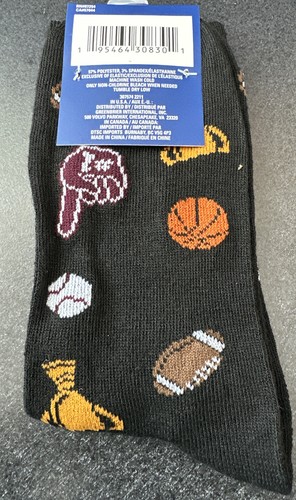 Mens Fun Themed Dress Socks Sports Sz 6-12 - Picture 2 of 2
